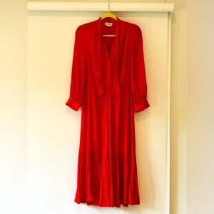 NEW: Zadig & Voltaire Tie Neck Long Dress